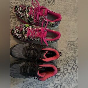 SOLD! ASICS Women's Vibrant Athletic Shoes - Pink and Green and gray and pink